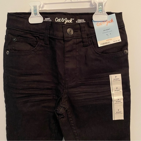 Cat & Jack Boys Relaxed Straight Gray & Skinny Stretch NWT Black Jeans Size 7 - Picture 11 of 16